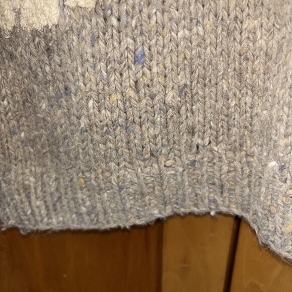 Express Tricot Sweater Hand Knit Cozy Polar Bear S Vintage Cotton Angora Wool - Picture 10 of 10